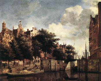 Jan Van Der Heyden : The Martelaarsgracht in Amsterdam